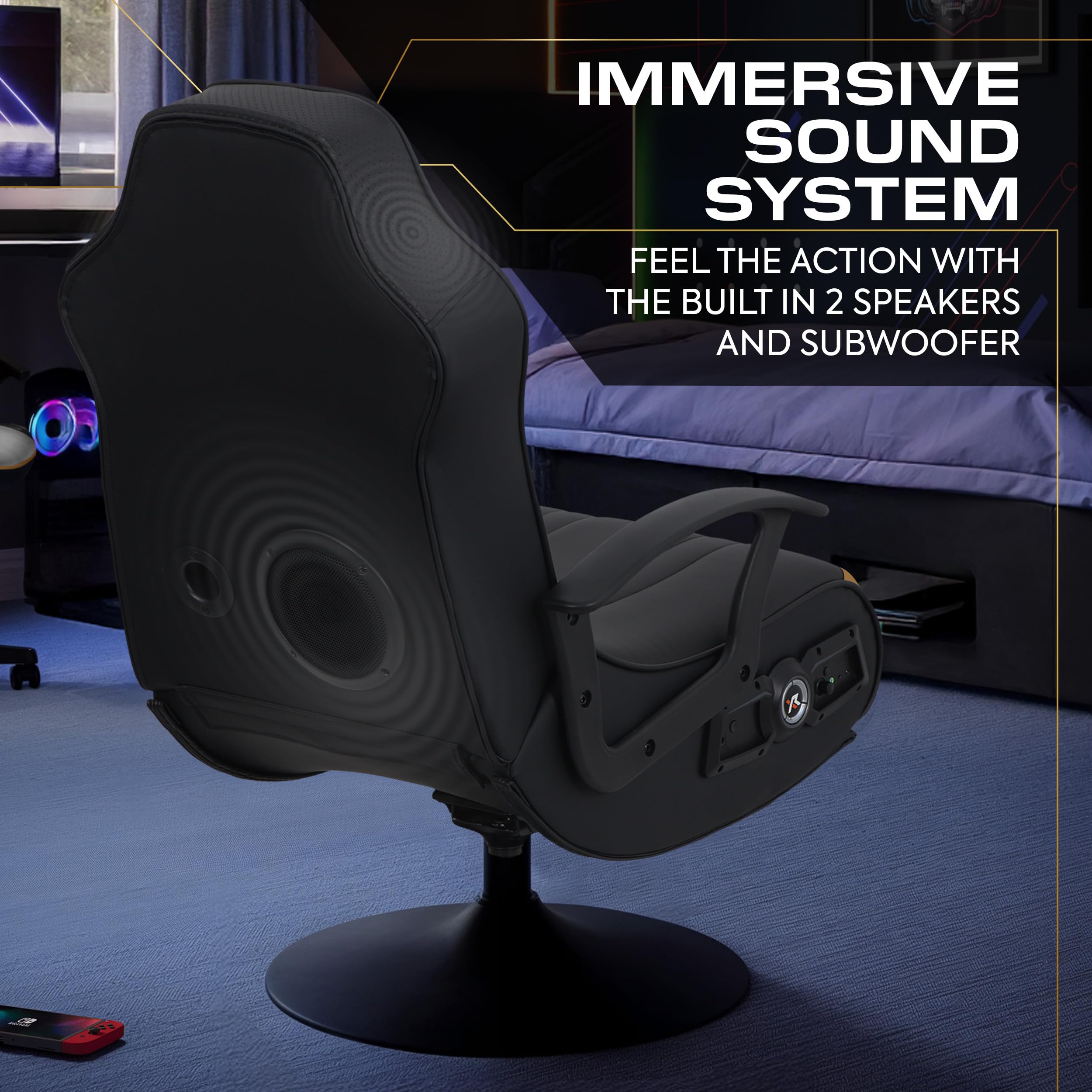 Youth Gaming Chair with Built-in Audio Speakers