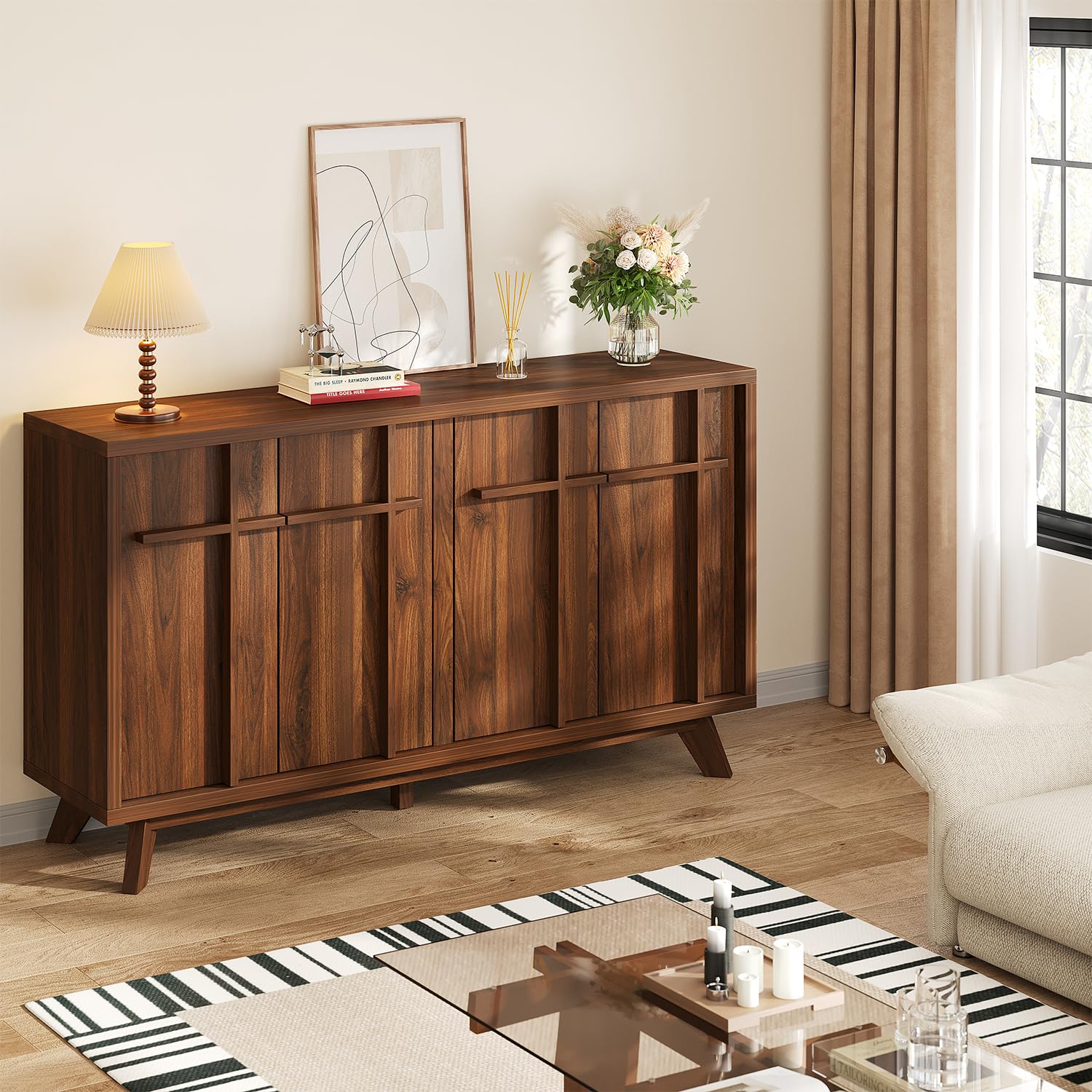 59" Modern Buffet Cabinet with Storage