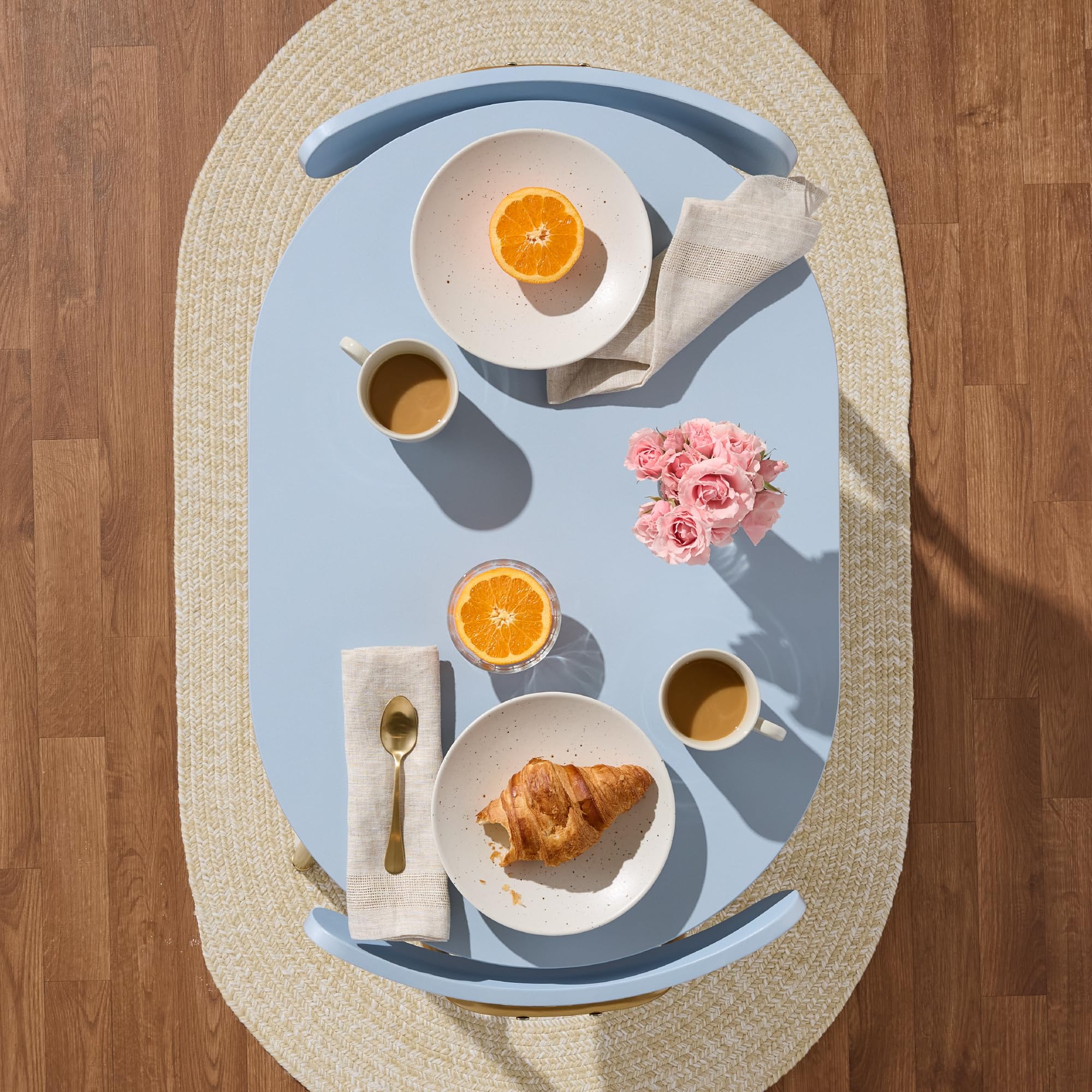 3-Piece Oval Dining Table Set with 2 Chairs
