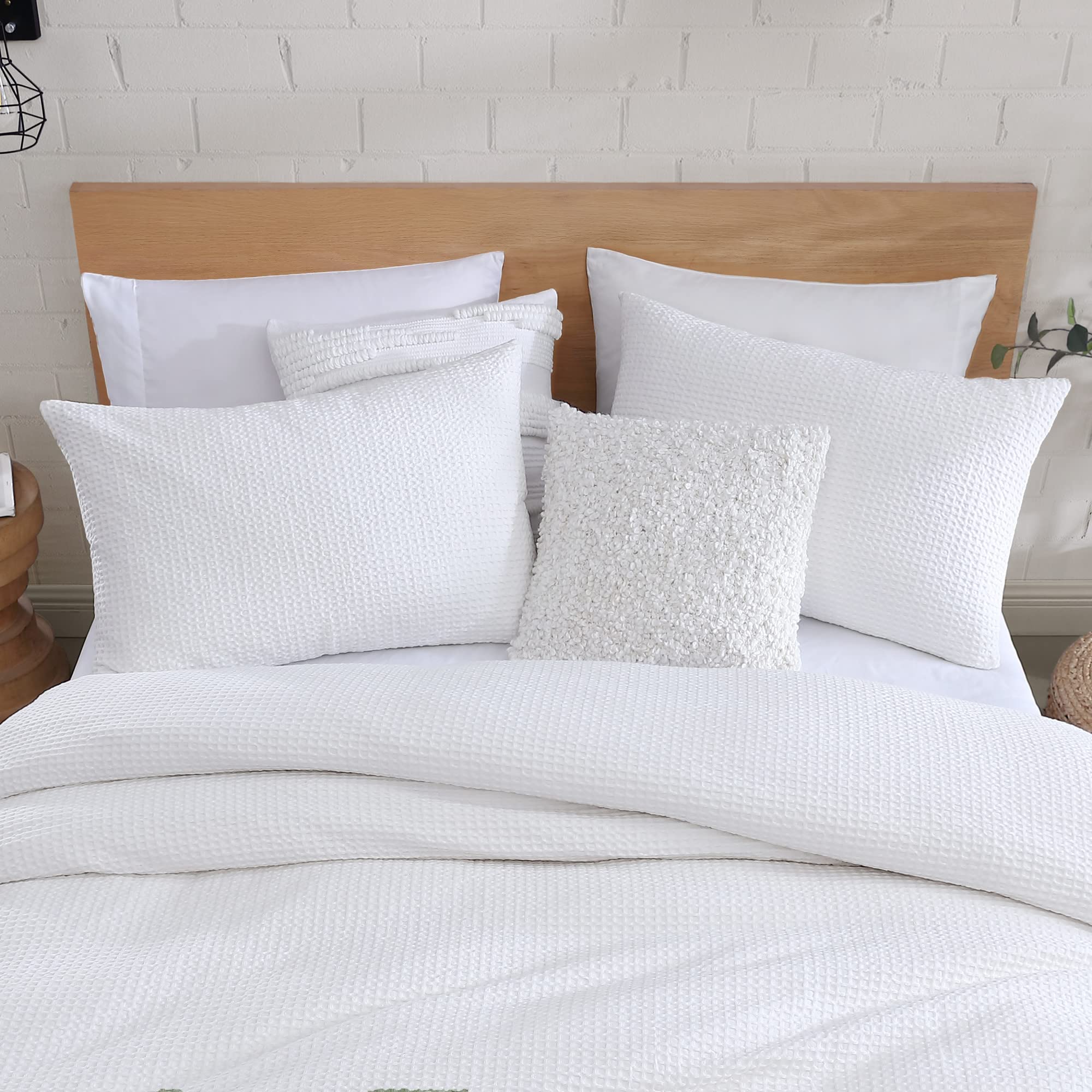 King Cotton Waffle Comforter Set