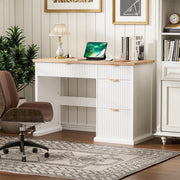 Farmhouse Executive Desk with Charging Station