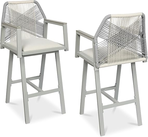 Outdoor Swivel Bar Stools Set of 2