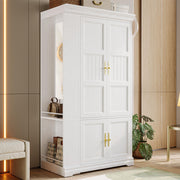 70" Armoire Wardrobe Closet with Mirror and Storage Shelves