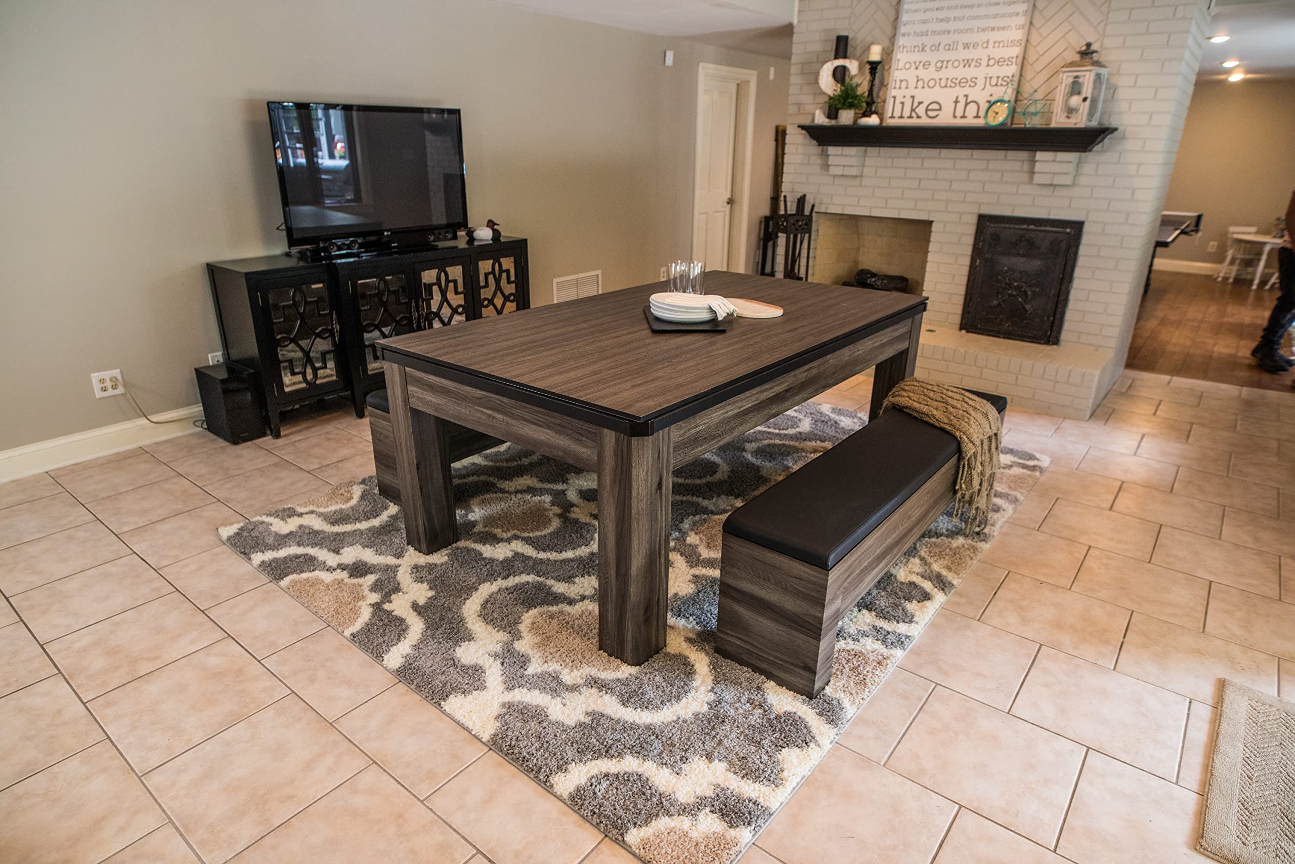 3-in-1 Combo Table - Billiards, Table Tennis & Dining