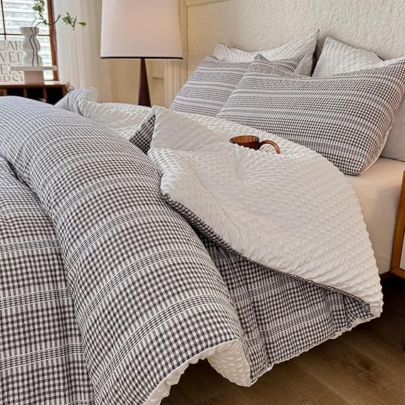 Boho Comforter Set Queen Size Sky Blue