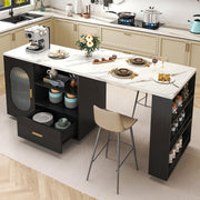 Mobile Kitchen Island Cart with Storage