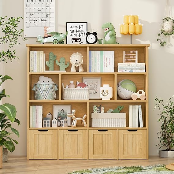 Kids Toy Storage Organizer with Movable Chests and Storage Cubes