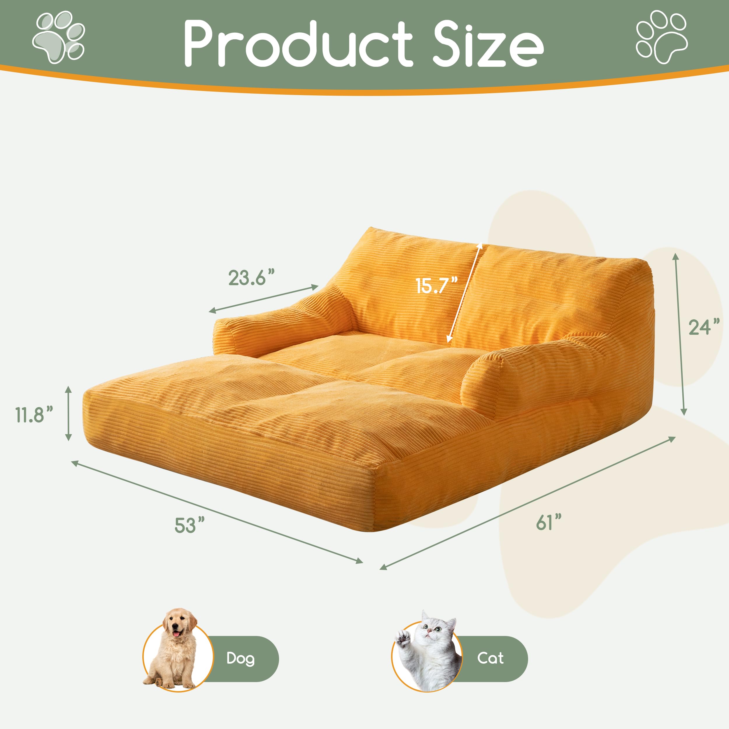 XXXL Giant Dog Sofa Bed with Supportive Foam