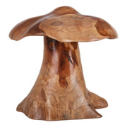 Teak Mushroom Sculpture 15 Inch