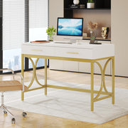 Modern Computer Desk with 2 Drawers