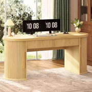 Executive Desk with Drawers and Storage Cabinets