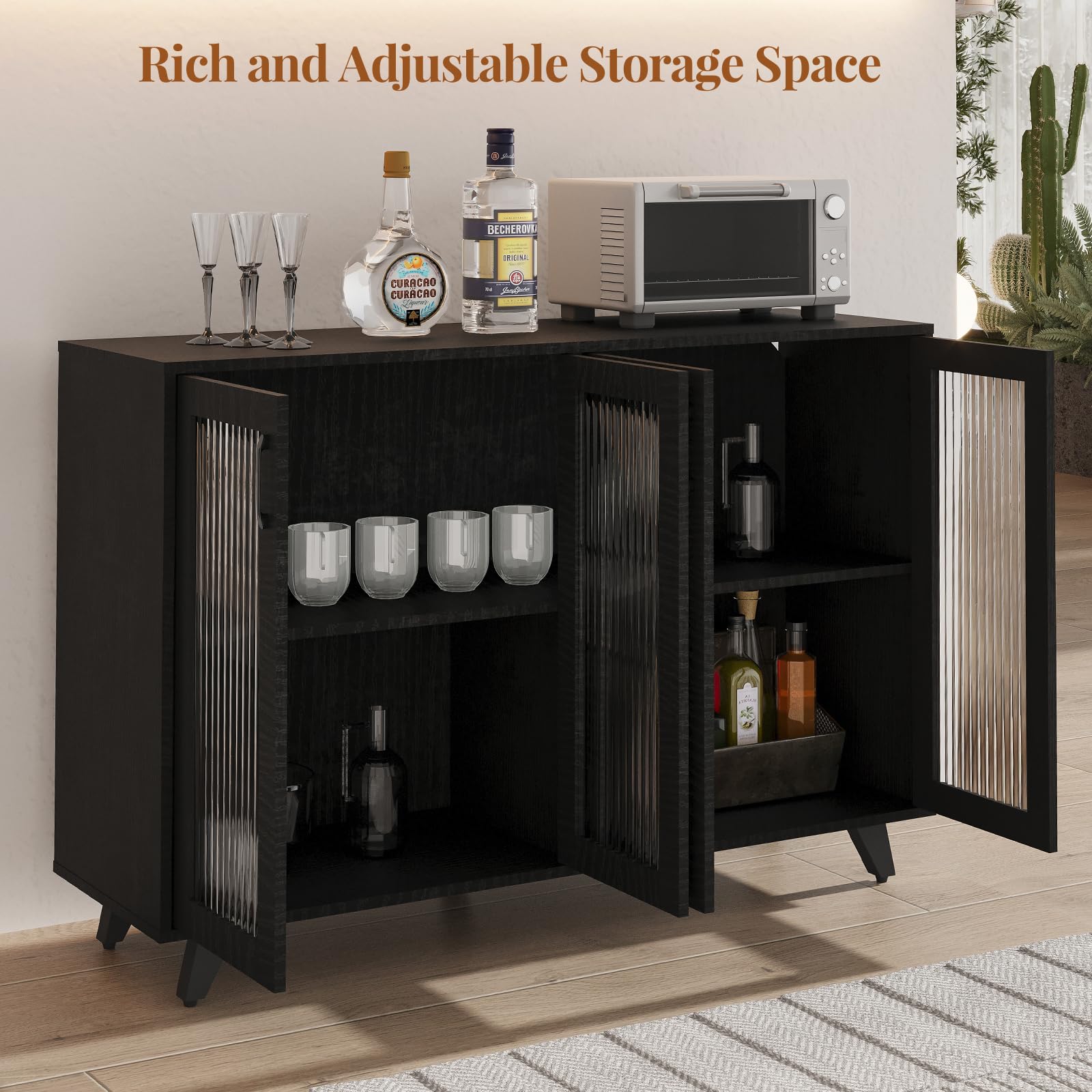 Storage Buffet Cabinet with Doors