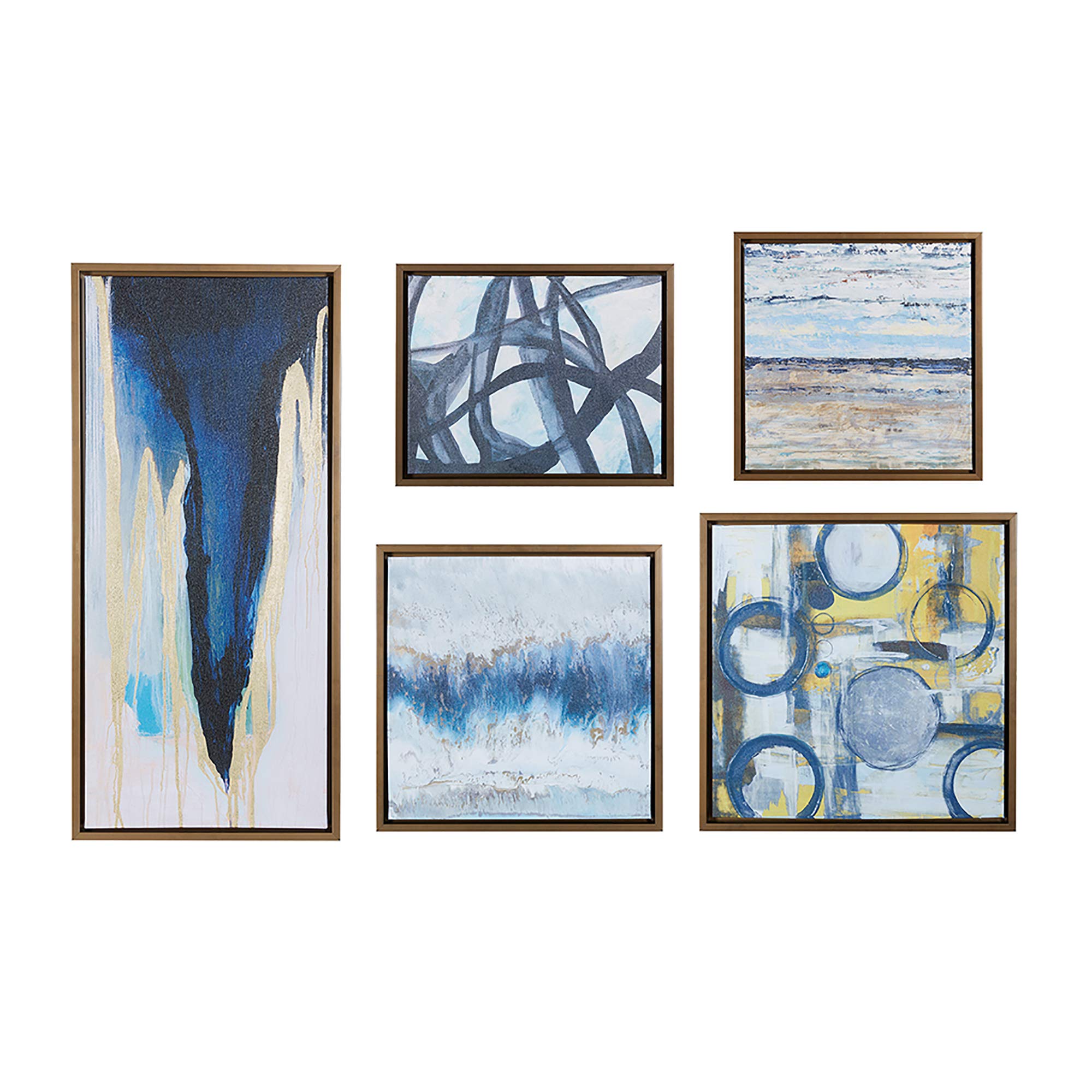 Blue Bliss 5 Piece Canvas Wall Art Set