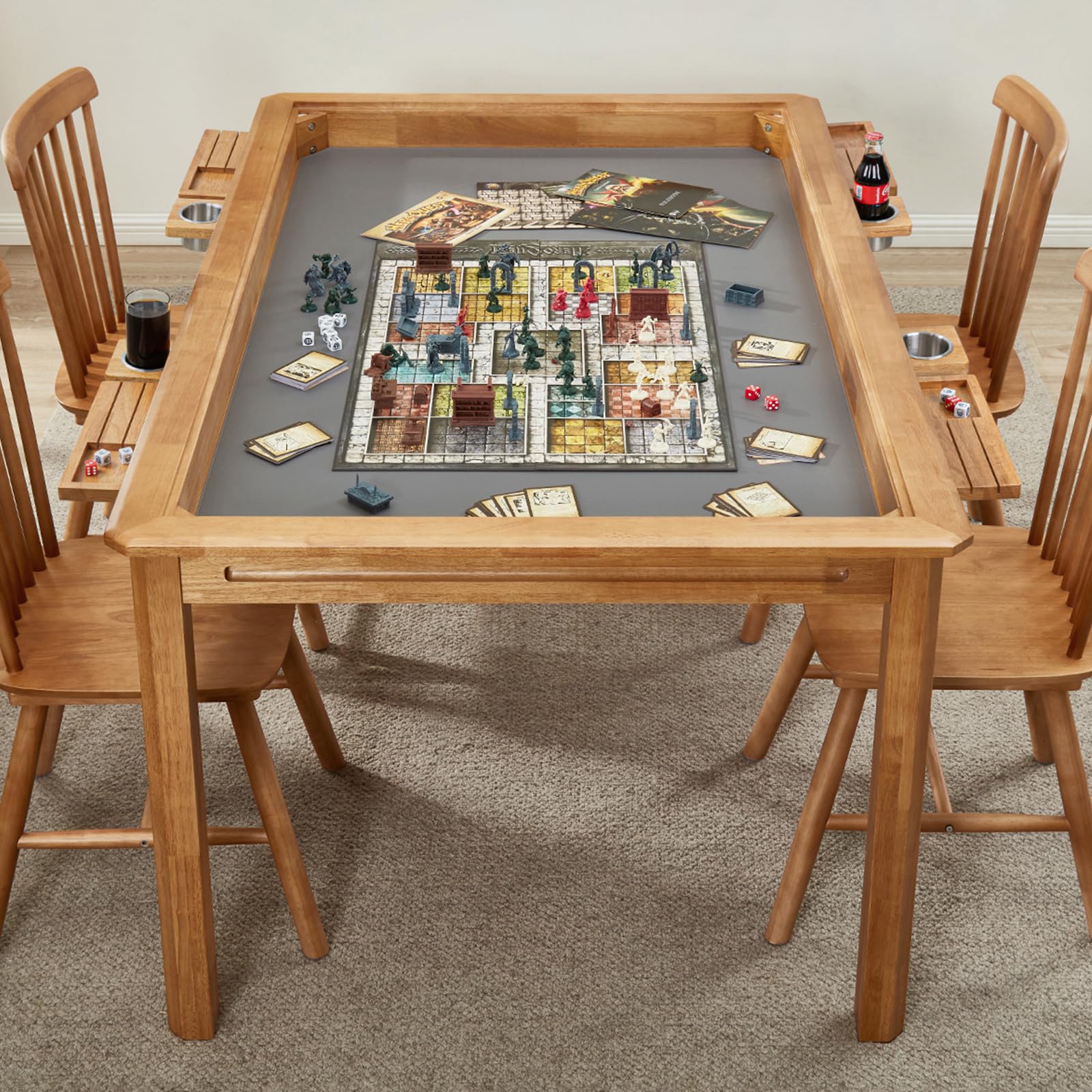 Board Game Table with Removable Top