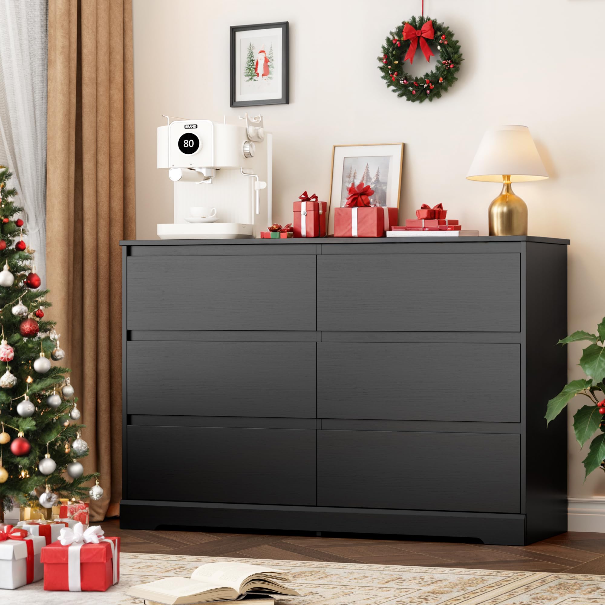 6 Drawer Double Dresser with Deep Drawers