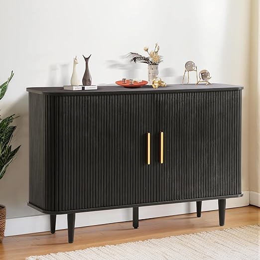 47" Fluted Sideboard Buffet Cabinet with Adjustable Shelves