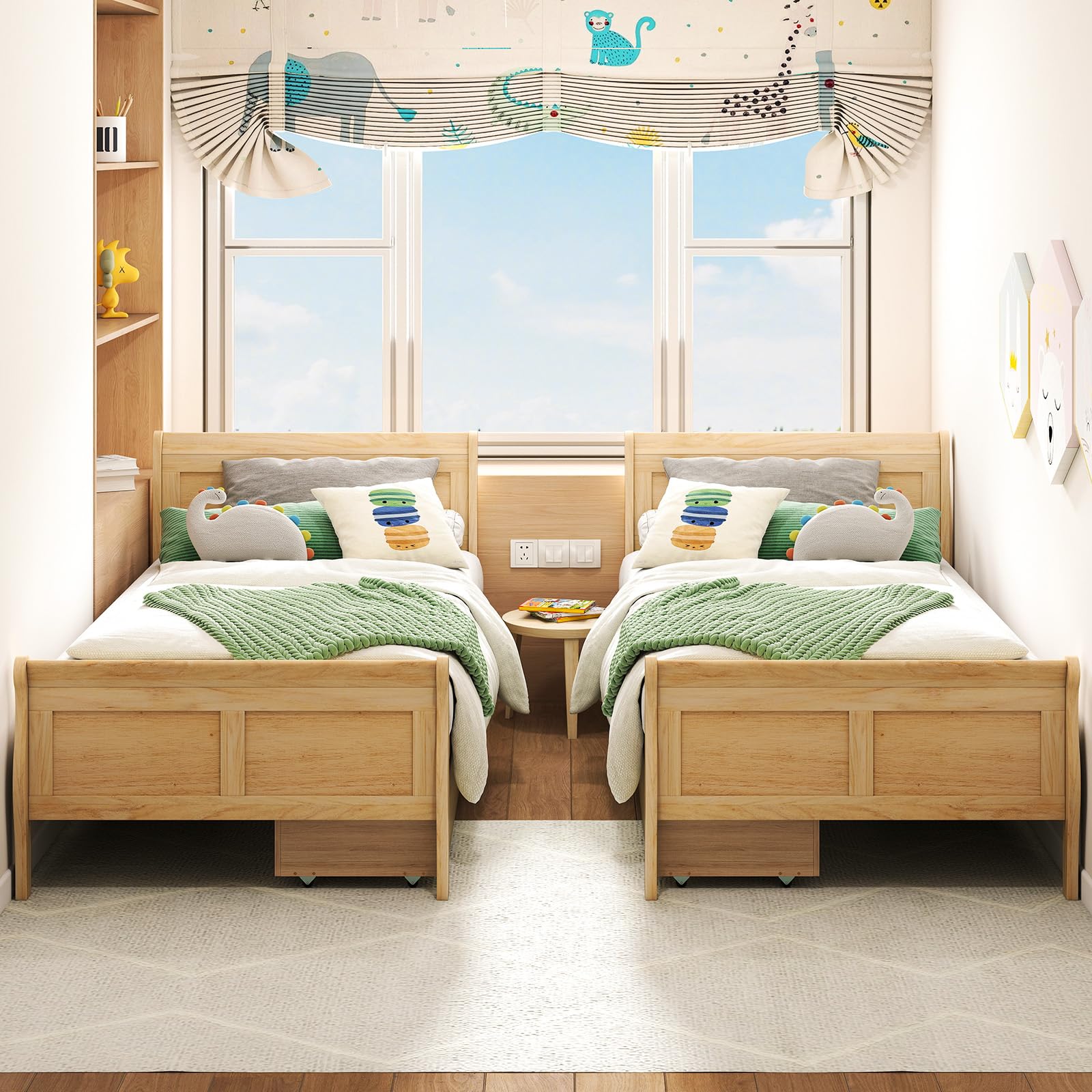 Twin Bed with Storage Drawers