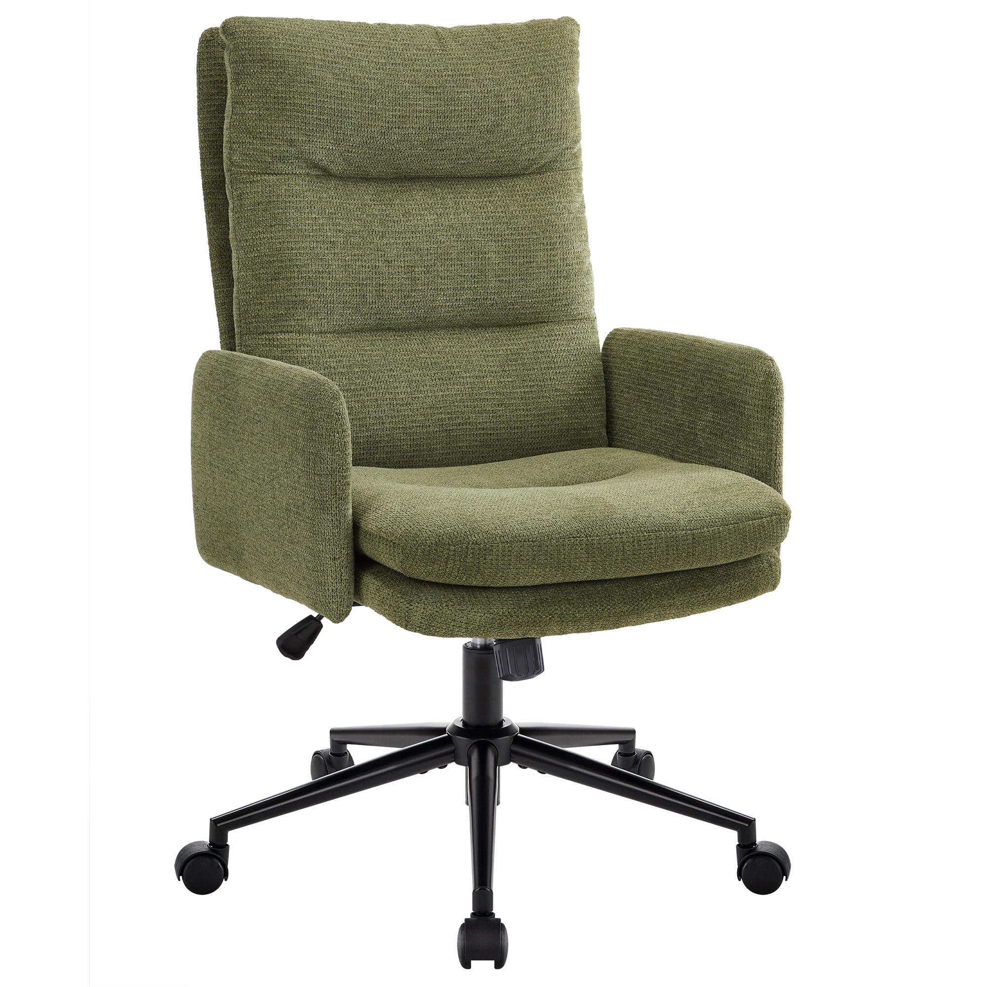 High-Back Upholstered Office Chair with Adjustable Armrests