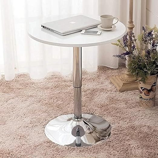 3-Piece Bar Table and Chairs Set - Height Adjustable Round Pub Table with Swivel Barstools