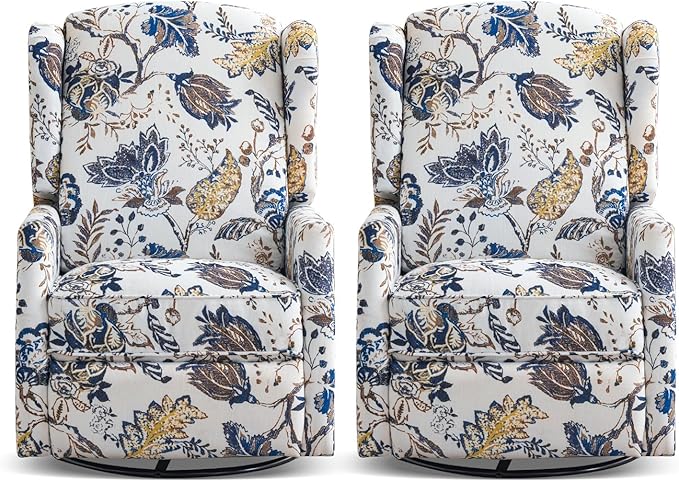 Wingback Swivel Rocker Recliner Chair