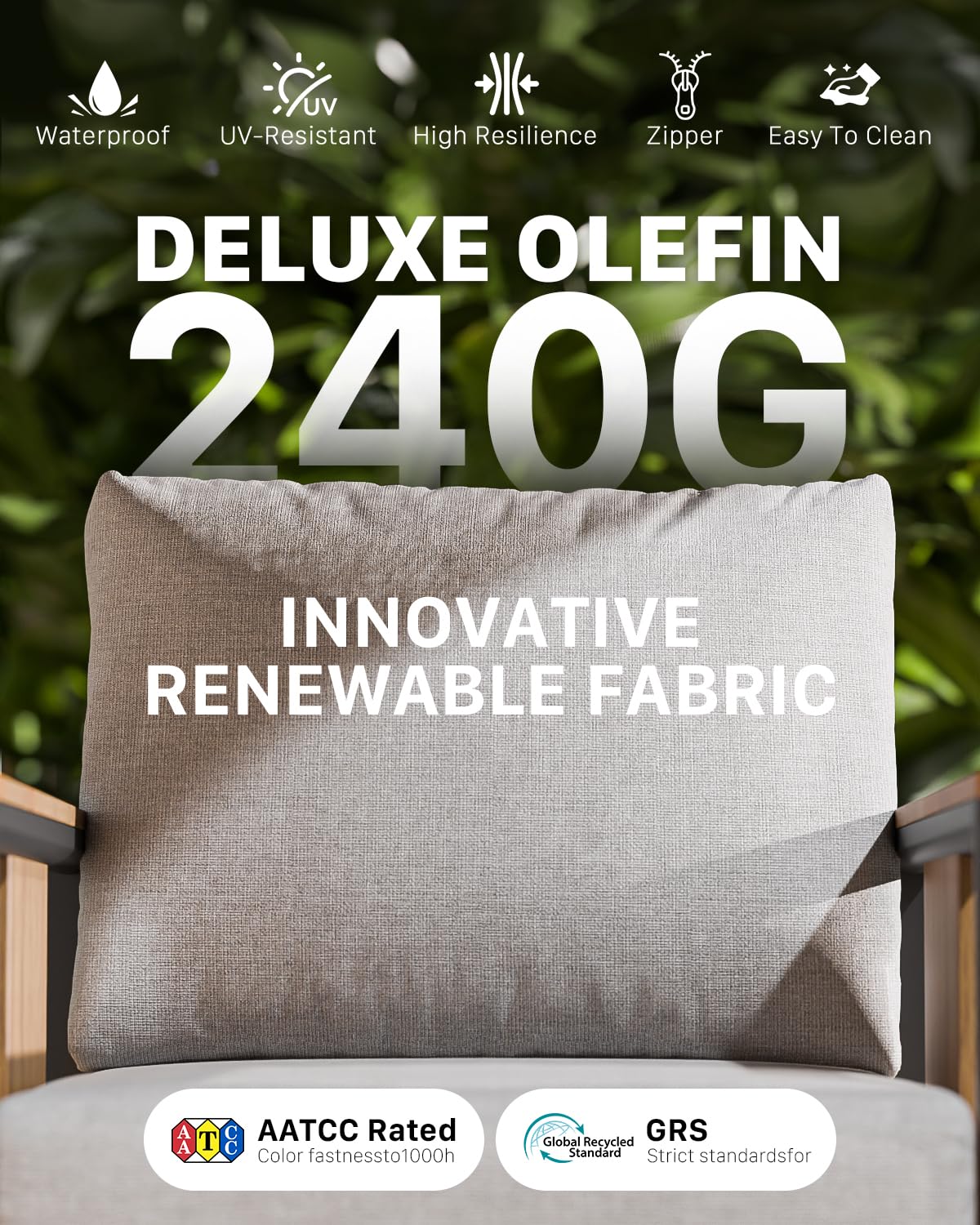 5-Piece Aluminum Outdoor Sectional Sofa Set with Coffee Table