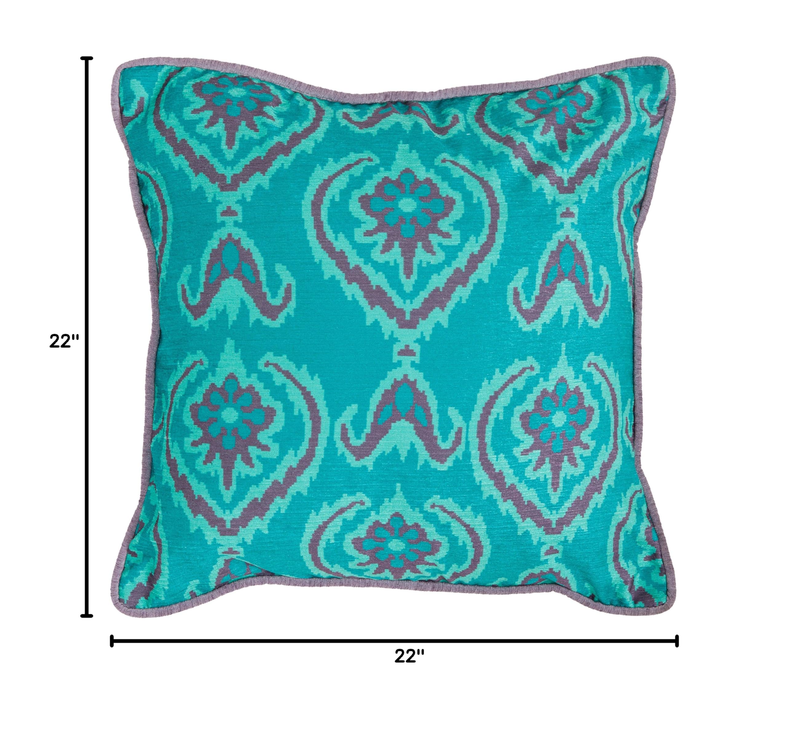 Alpine Blue Throw Pillows Set of 2, 22x22 Inch