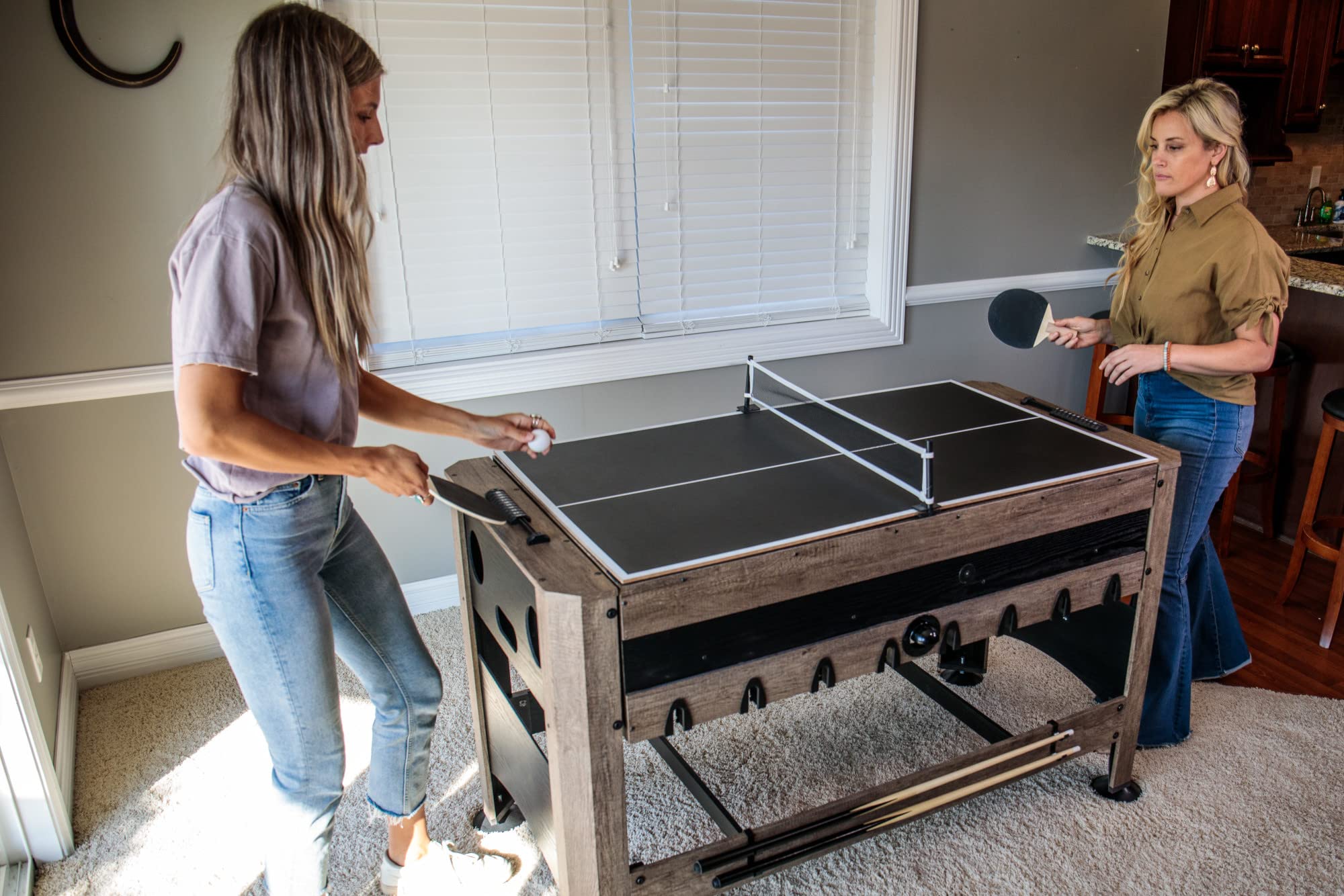 56" 4-in-1 Swivel Multi-Game Table