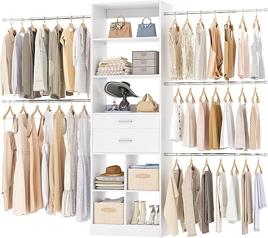 Closet Organizer System with Drawers and Shelves