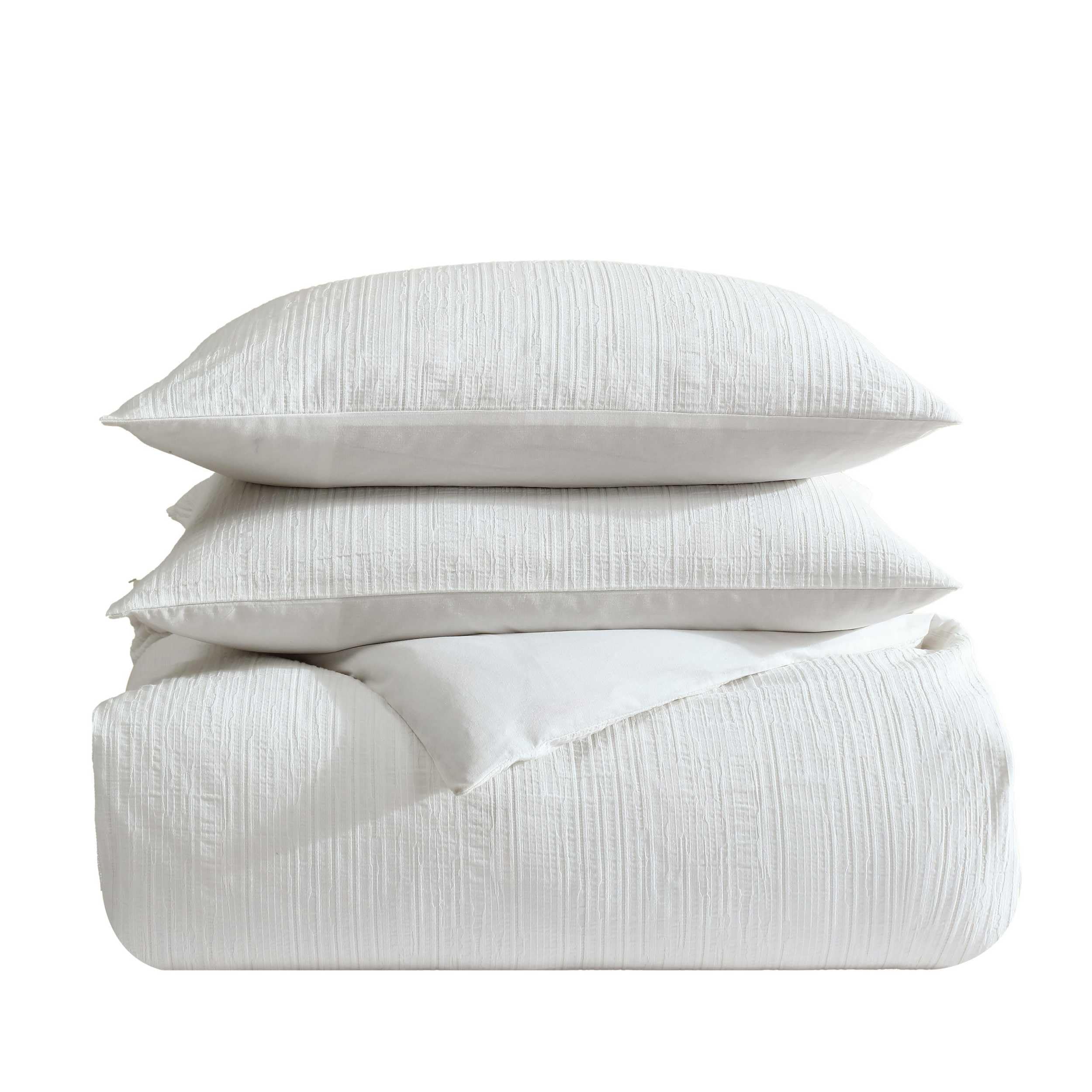 Bark Texture White King Comforter Set