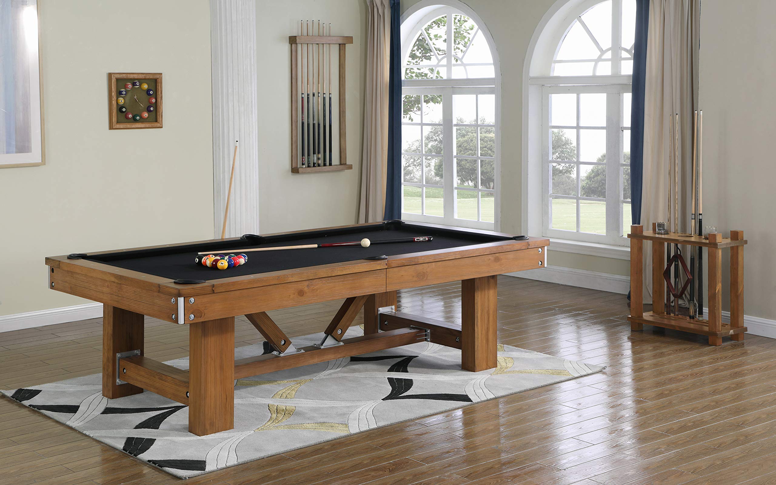 8' Slate Pool Table with Solid Hardwood Frame