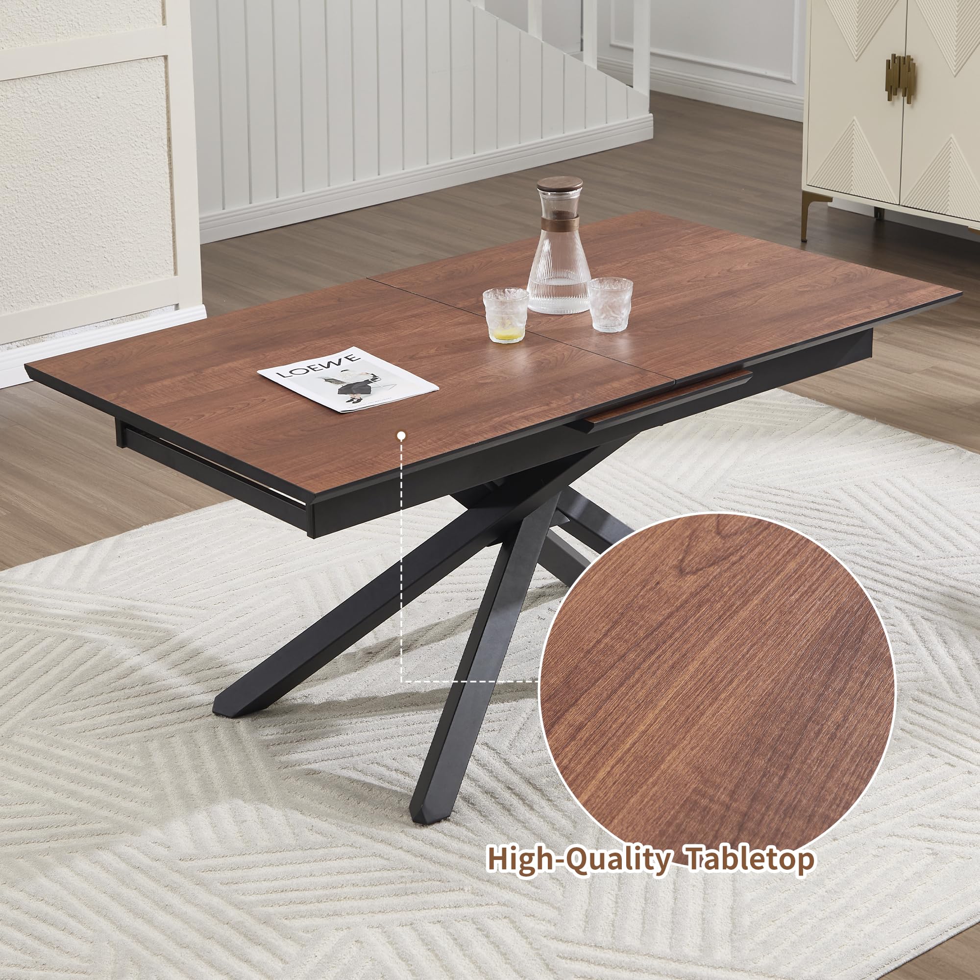 Extendable Dining Table for 6-10 People