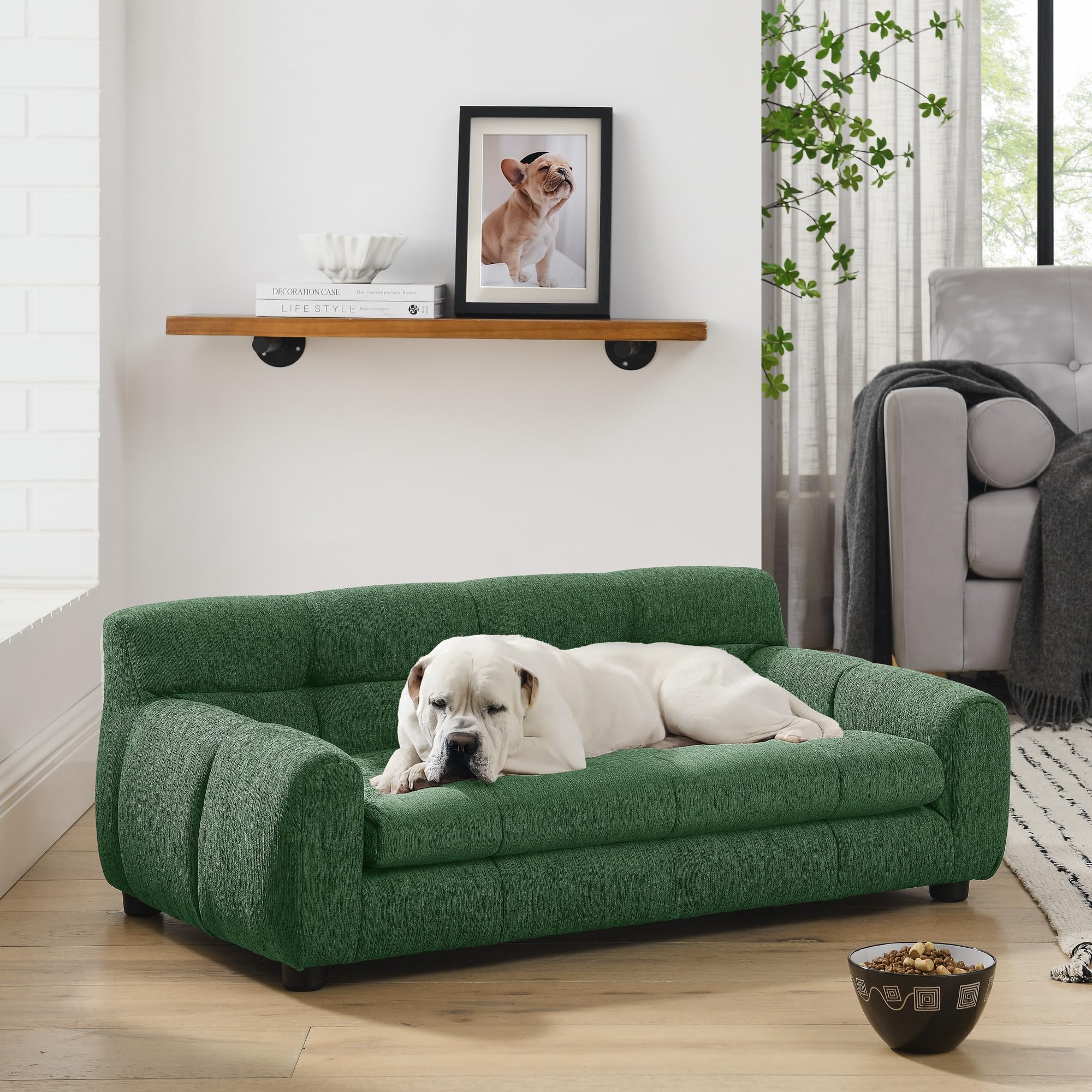 Dog Sofa Bed with Armrests for Medium to Large Dogs