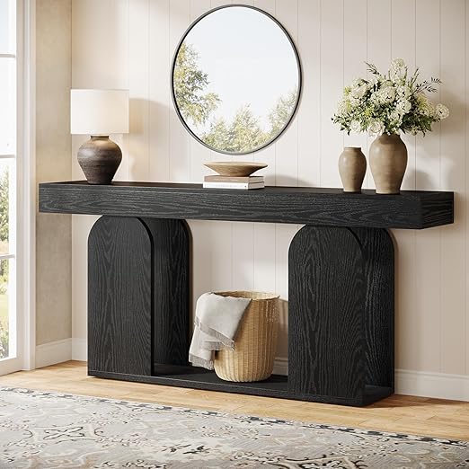 70.9-Inch Extra Long Console Table with Storage Shelf