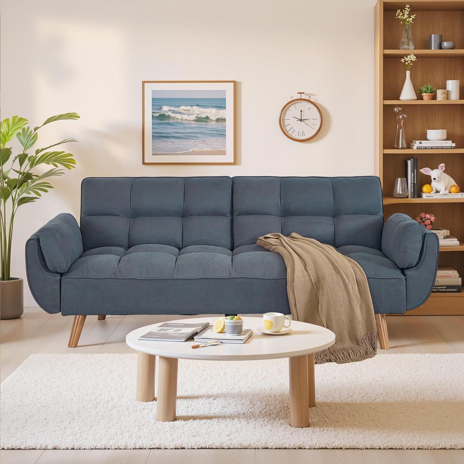 75" Convertible Futon Sofa Bed