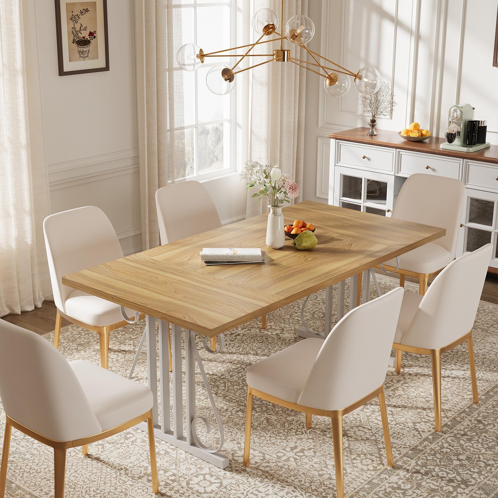 70.87" Rectangular Dining Table for 4-6 People