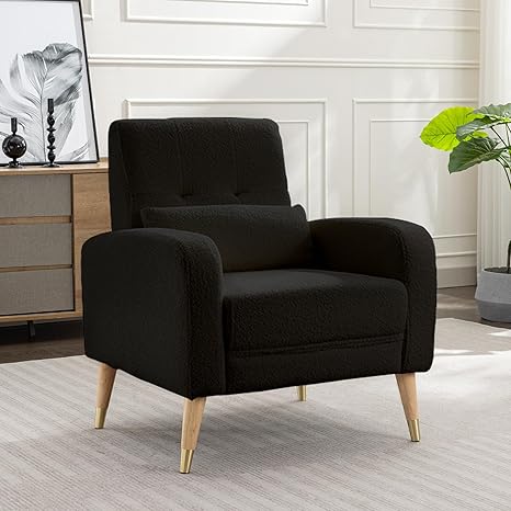 Mid-Century Modern Accent Chair with Armrests