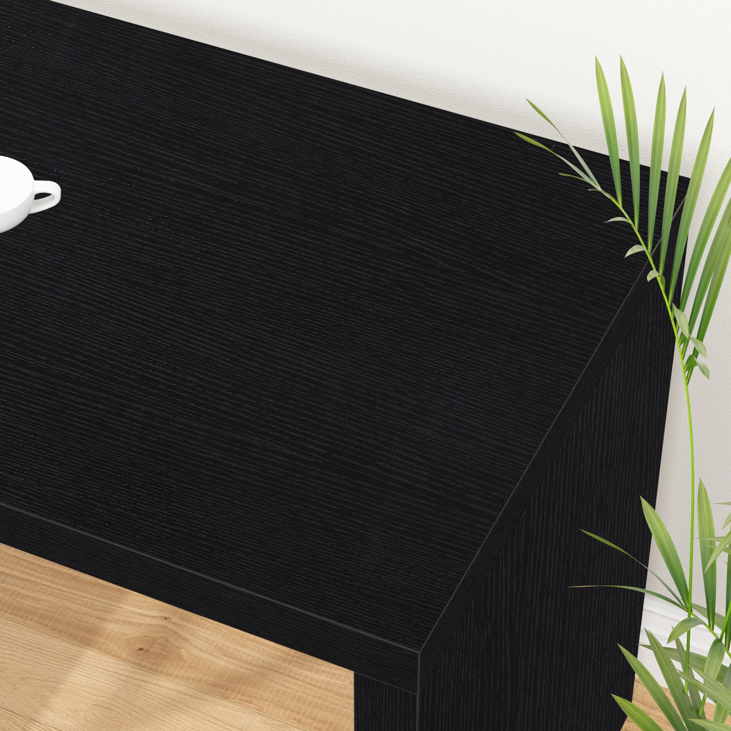 L-Shaped Corner Desk with Storage Shelves