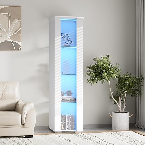 67" LED Display Cabinet with Glass Shelves