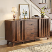 Mid Century Sideboard Buffet Cabinet with Sliding Doors