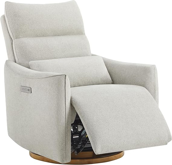 Swivel Rocker Recliner Chair with Power Headrest