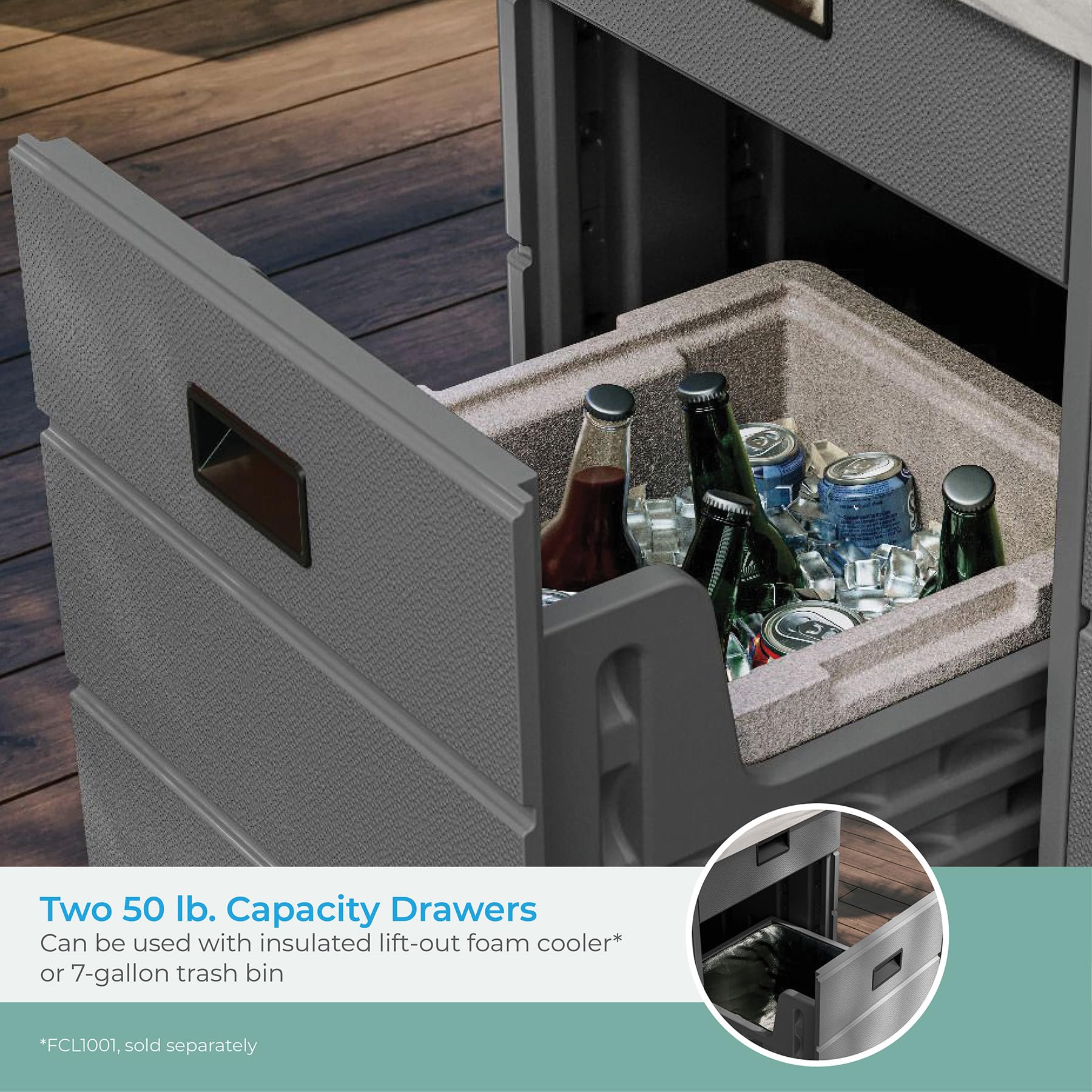 Outdoor Entertainment Bar with Storage