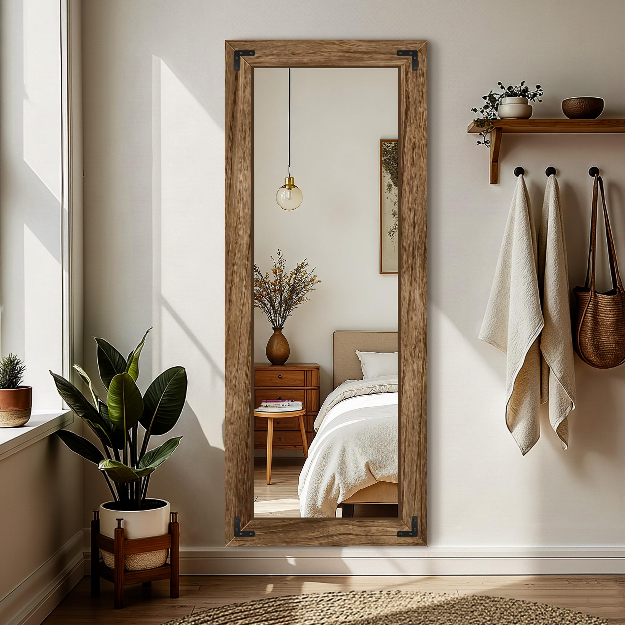 Wooden Full Length Mirror 55x22