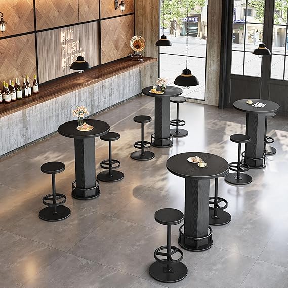 3-Piece Round Dining Table Set with 2 Chairs