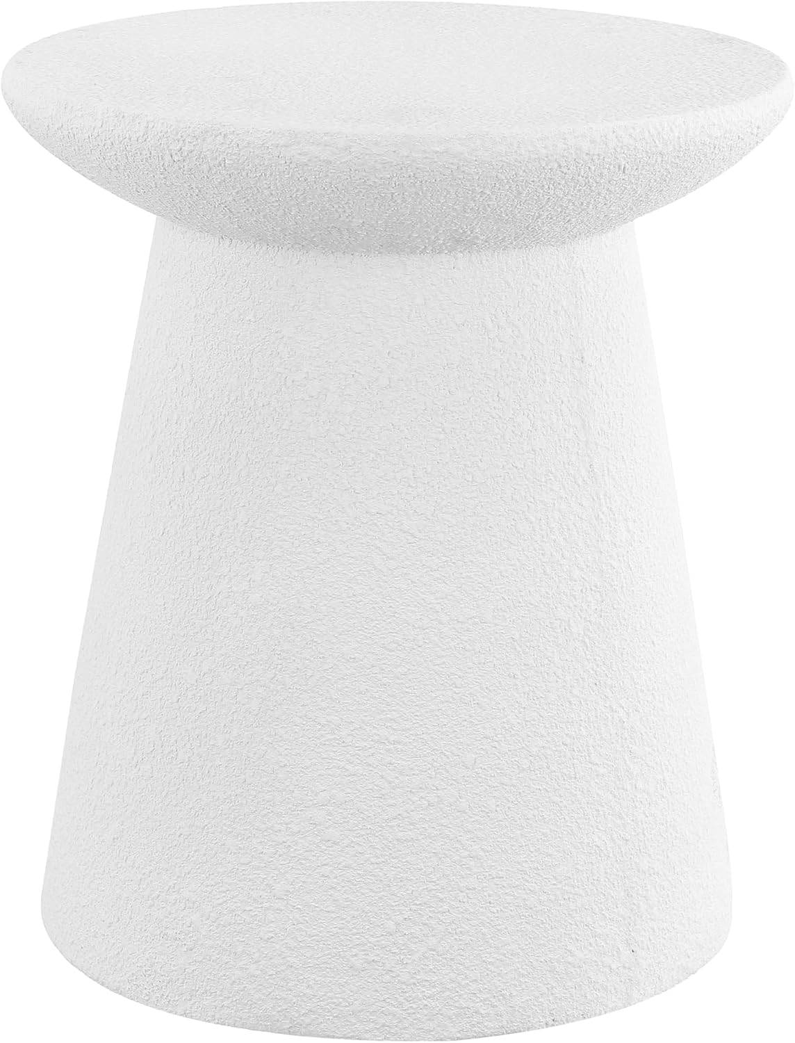 Pink Frosted Minimalist Drum Accent Table 18"