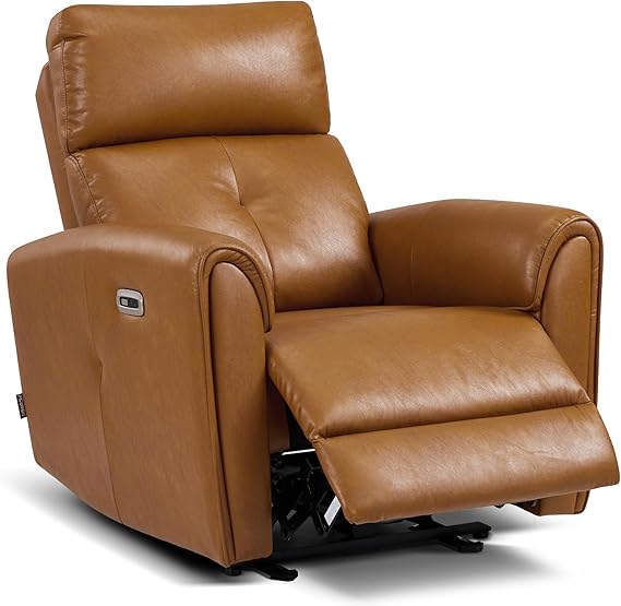 Navy Blue Power Recliner with USB Charging