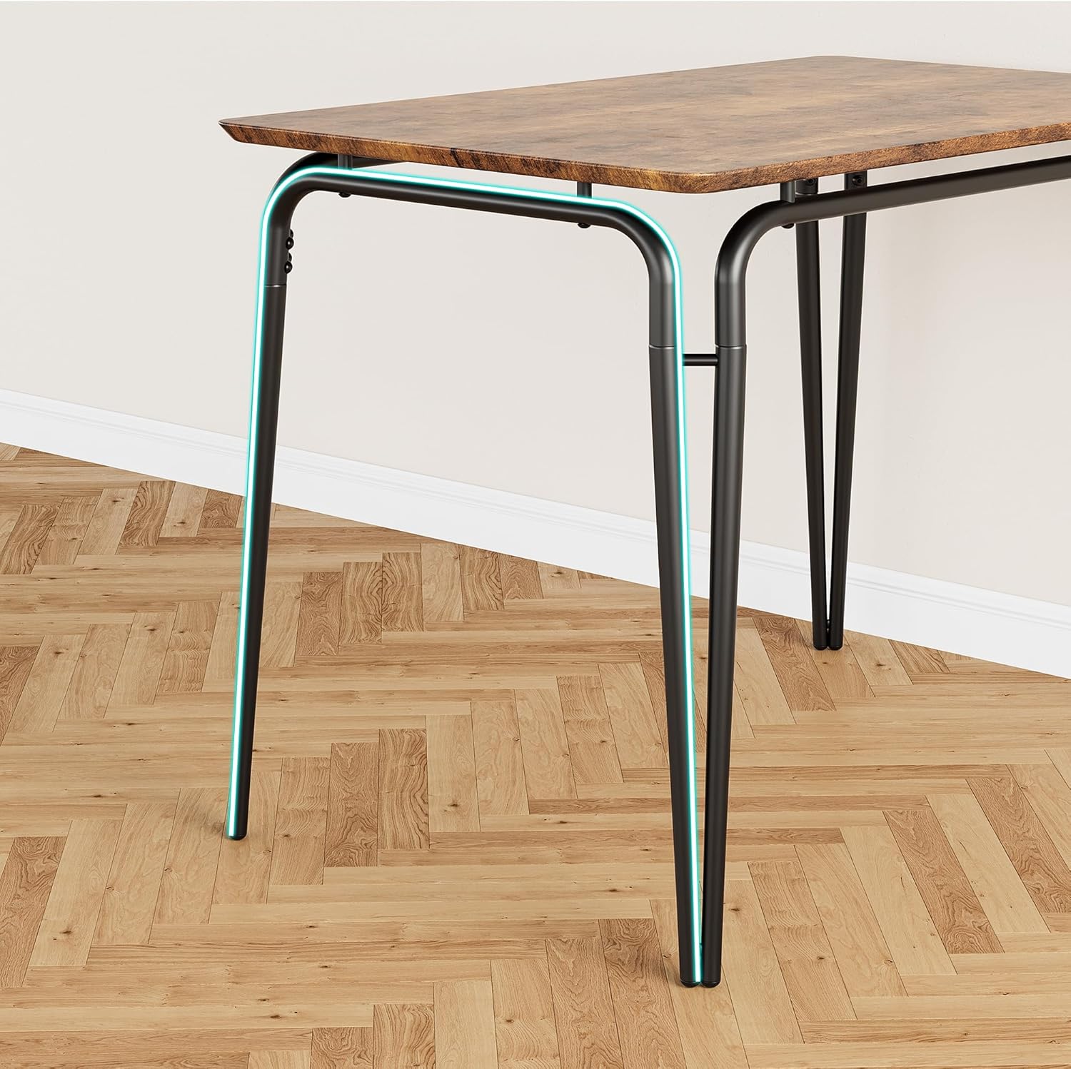 5-Piece Dining Table Set with Upholstered Chairs