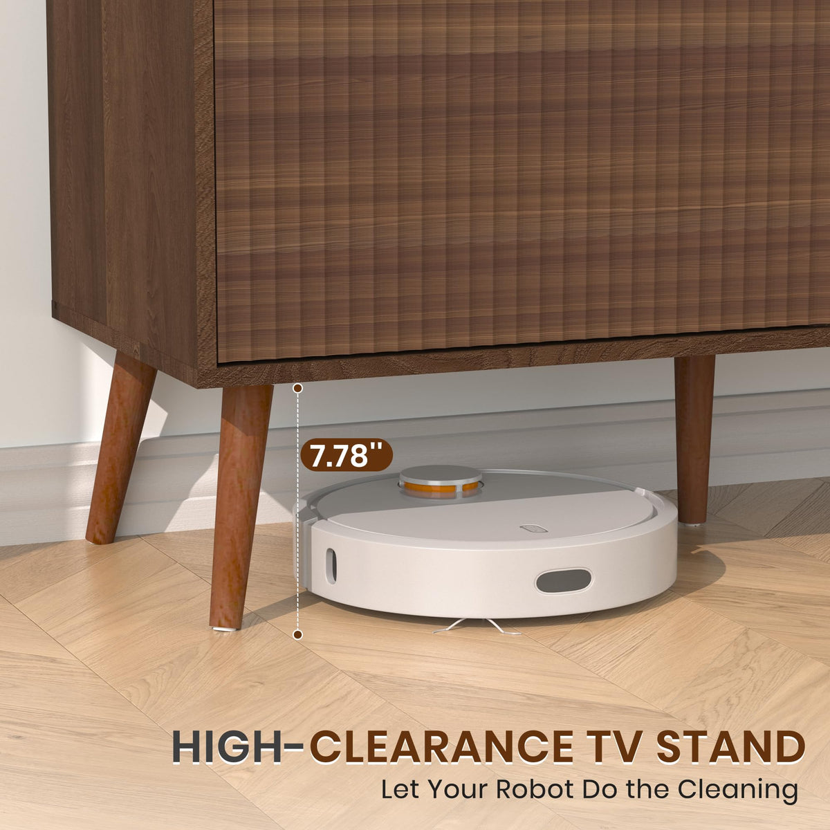 TV Stand with Power Outlet for 55-70 Inch TVs