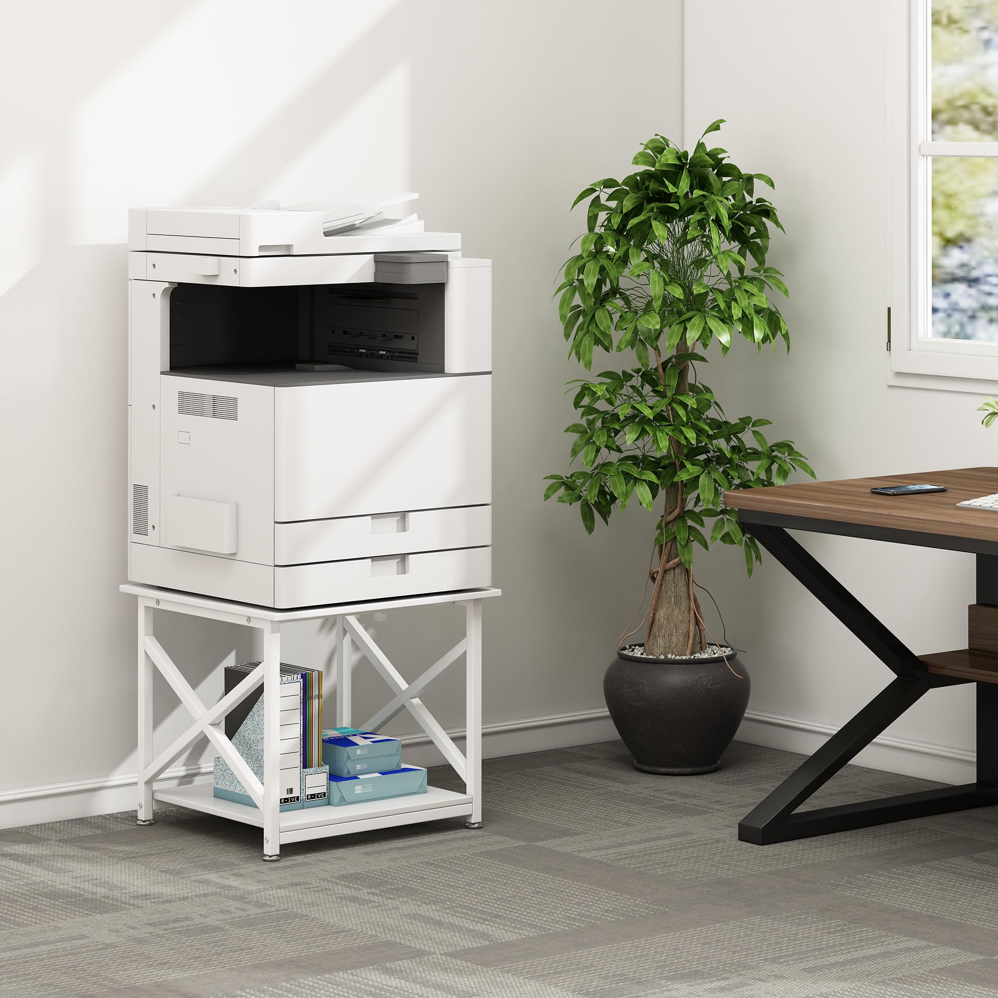 2-Tier Printer Stand with Wheels