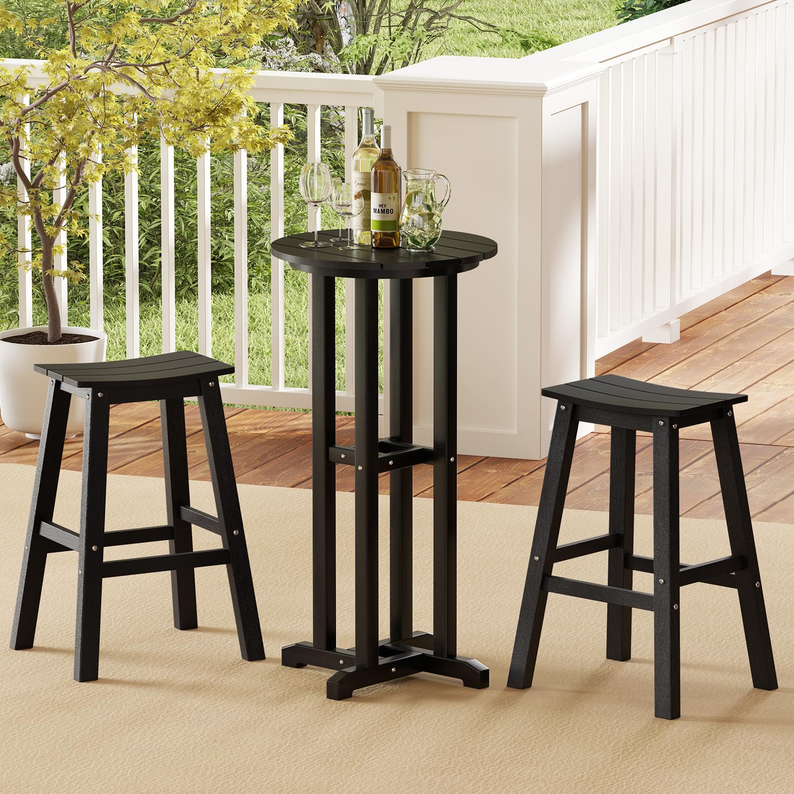 Round Bar Table HDPE Outdoor