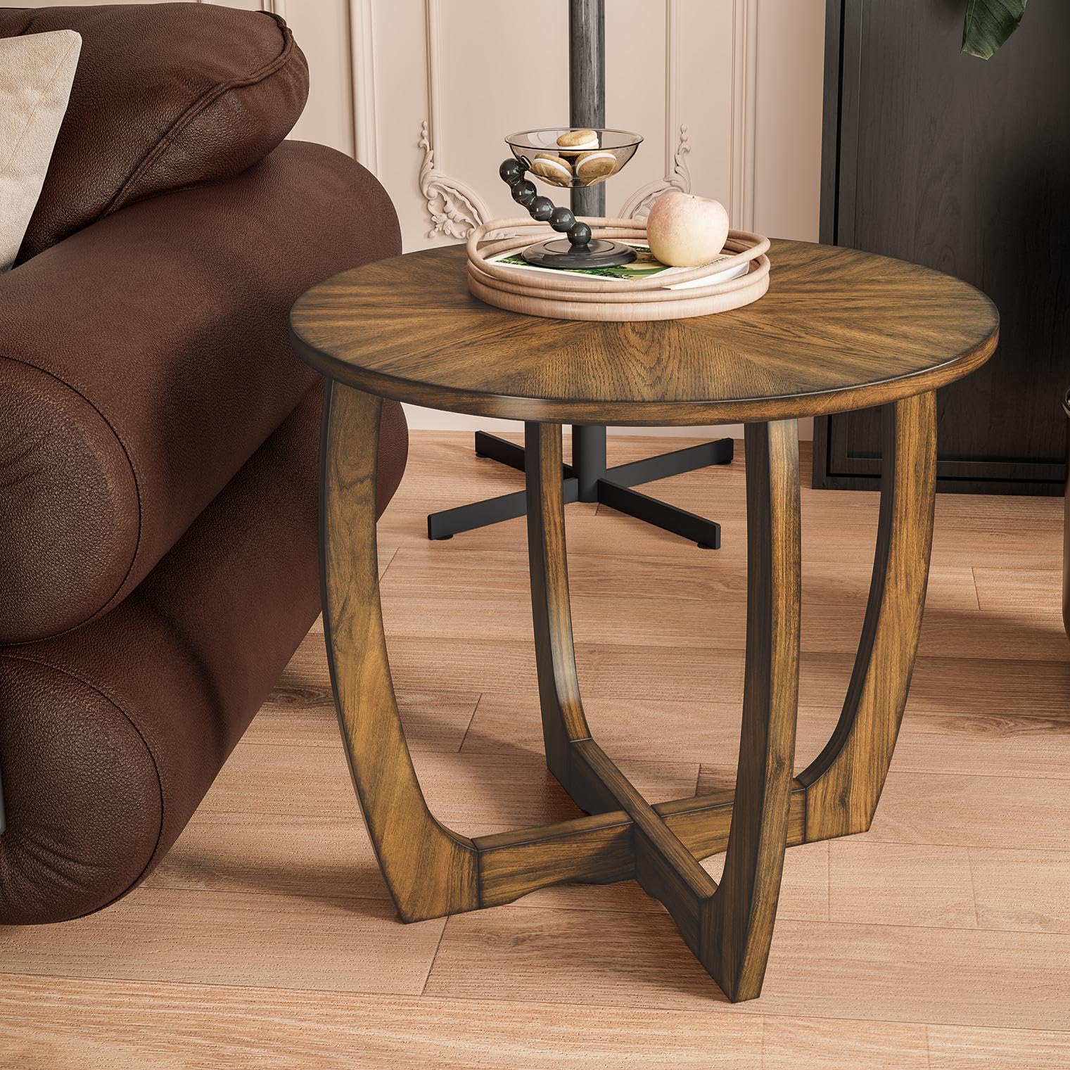 Mid Century Modern Round End Side Table